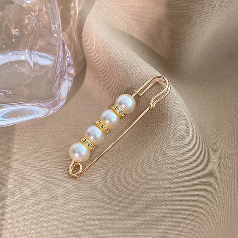 š„Fancy Rhinestones Pearls Safety Pin Brooch