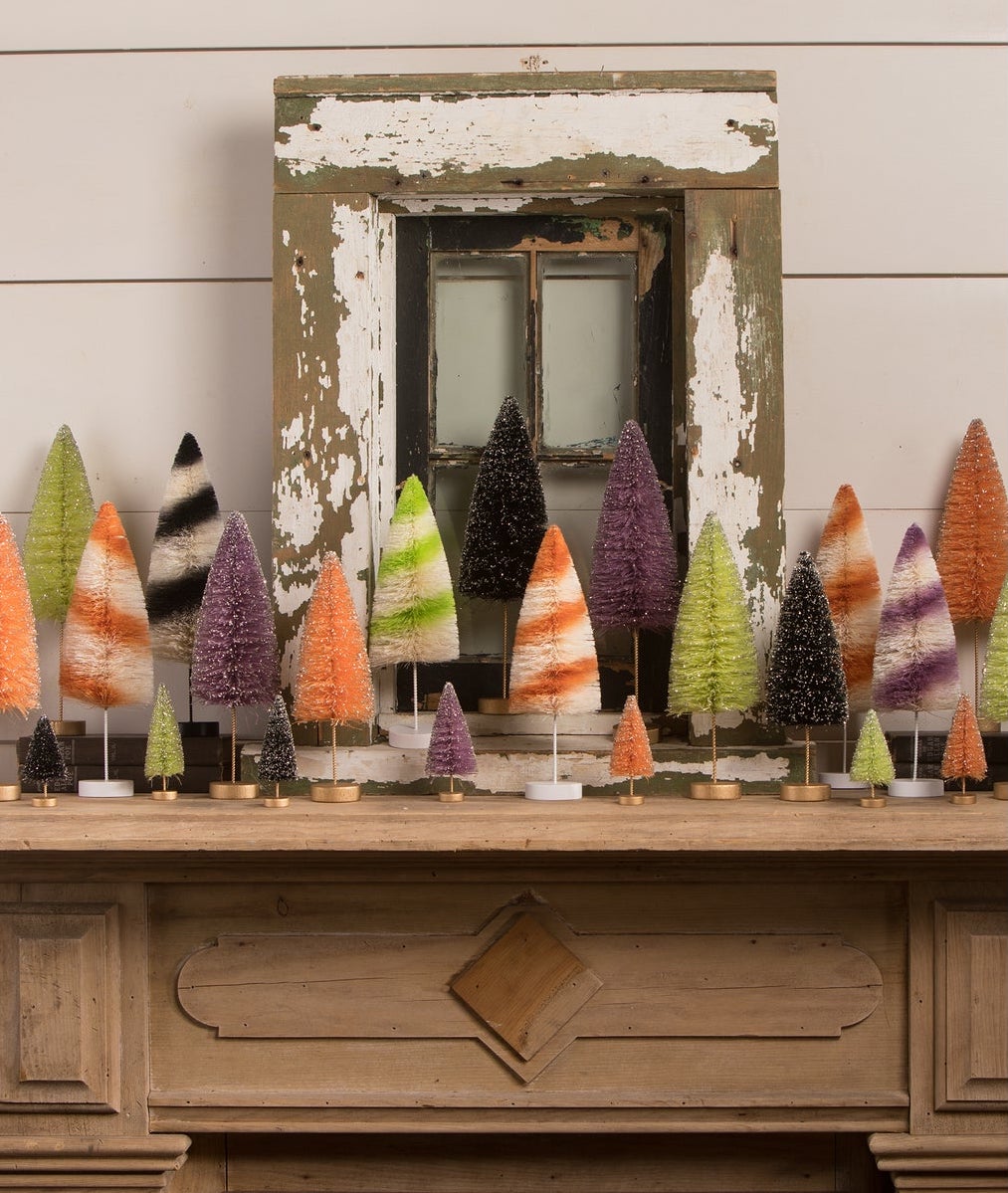 Colorful Mini Halloween Trees