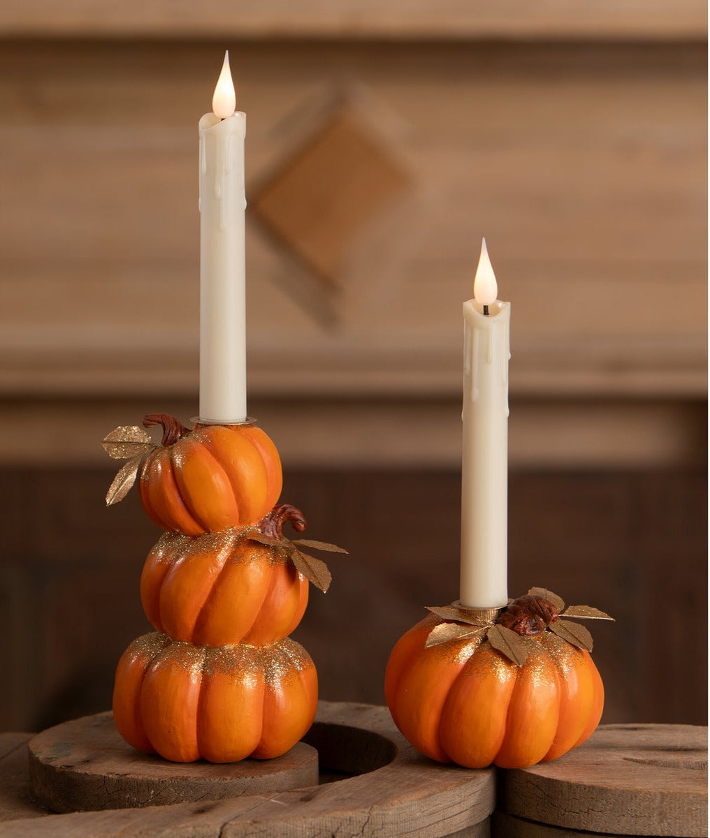 Stack of Pumpkins Candlestick Holder