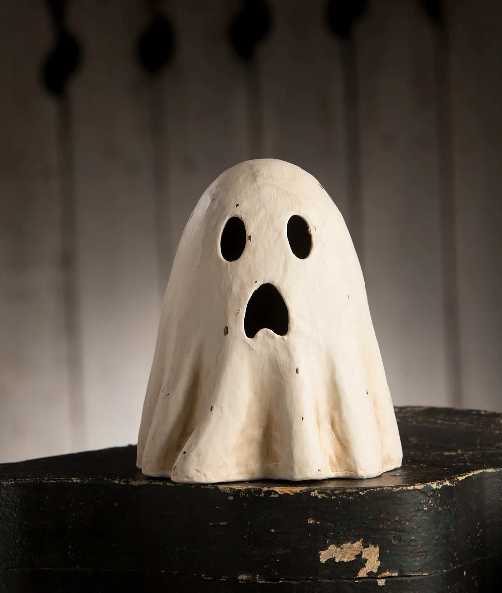 Scared Ghost Luminary, Paper Mache