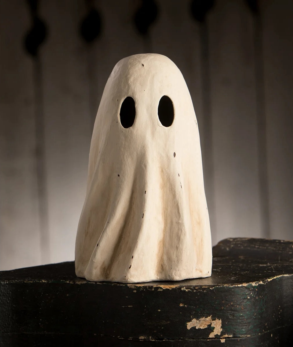 Tall Ghost Luminary, Paper Mache
