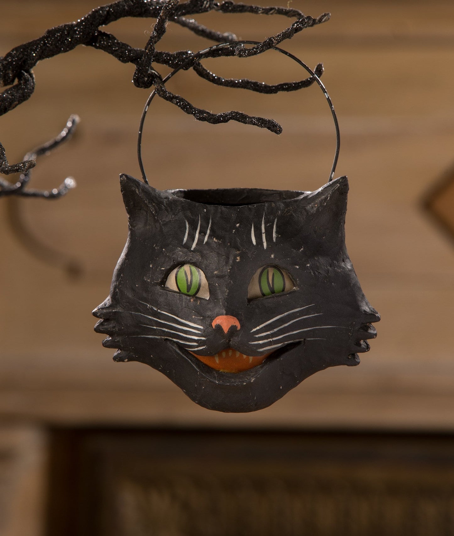 Vintage Sassy Cat Bucket, Small