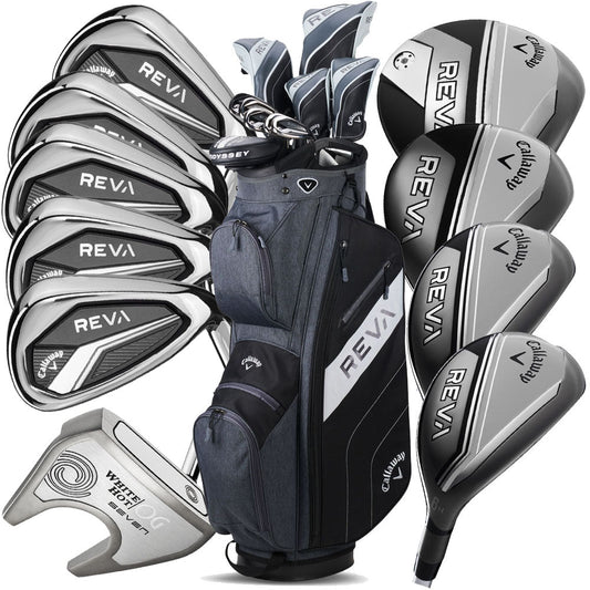 REVA 11-Piece Cart Bag Package Set +0.5" Longer Ladies - Black