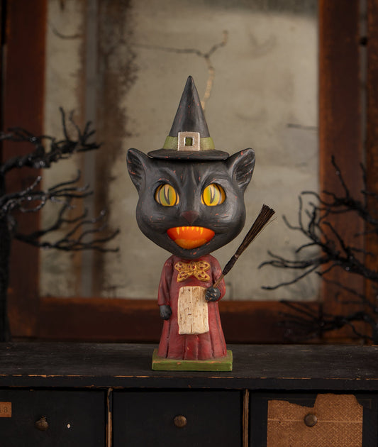 Catrina Wisker Witch Cat Lantern
