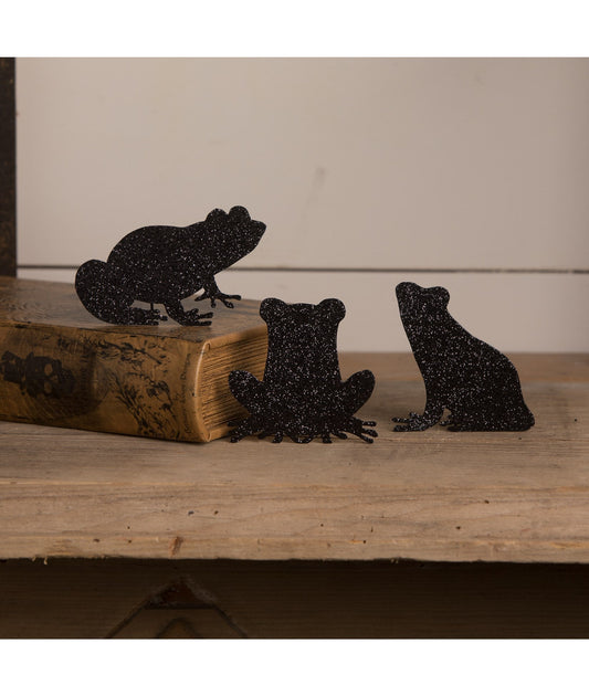 Frog Silhouettes, Glittered