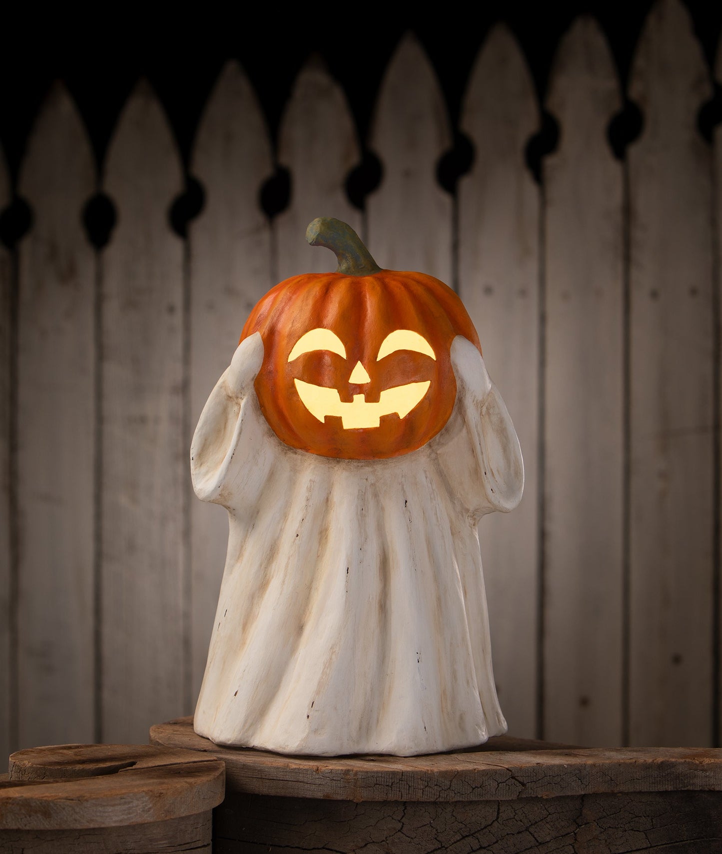 Ghost Jack O'Lantern, paper mache