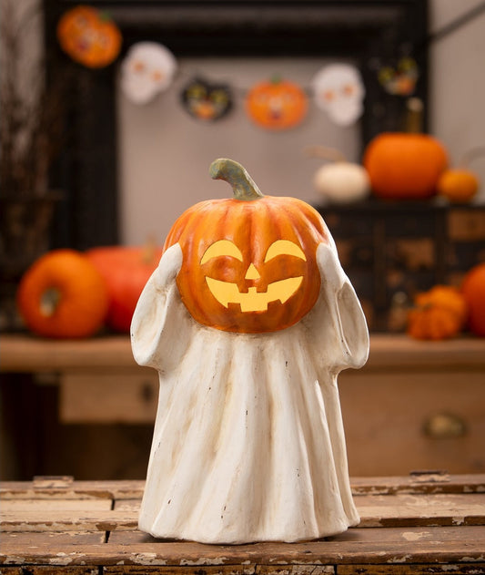 Ghost Jack O'Lantern, paper mache