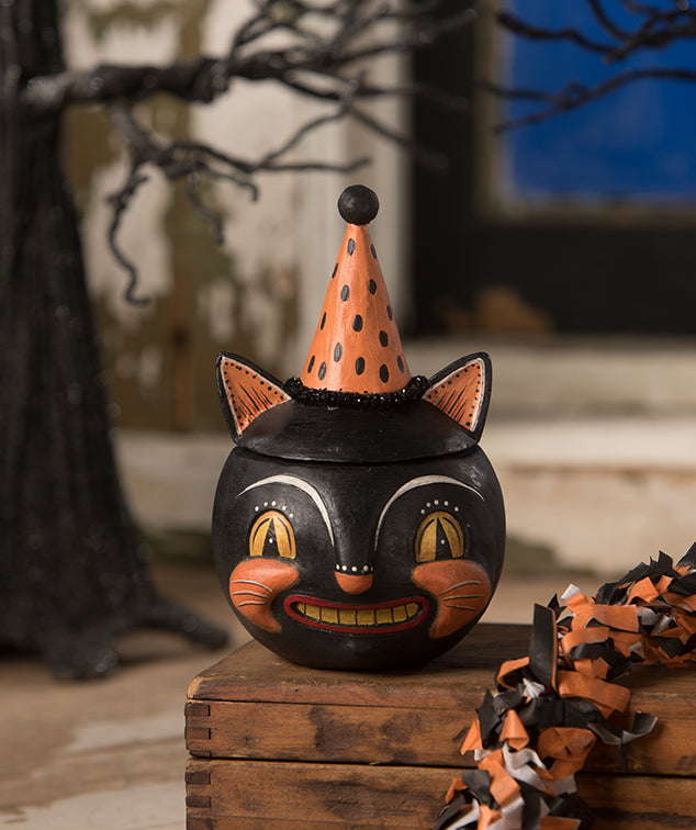 Grinning Vinny Cat Container