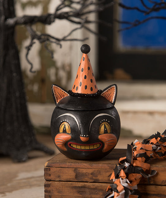 Grinning Vinny Cat Container