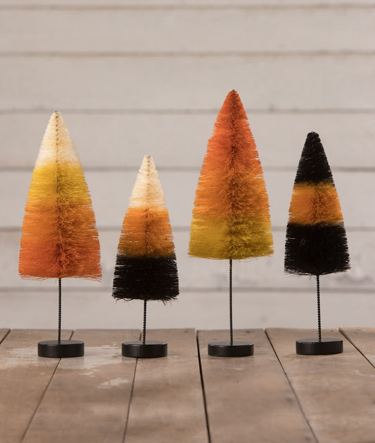 Hand-Dyed Halloween Bottle Brush Trees