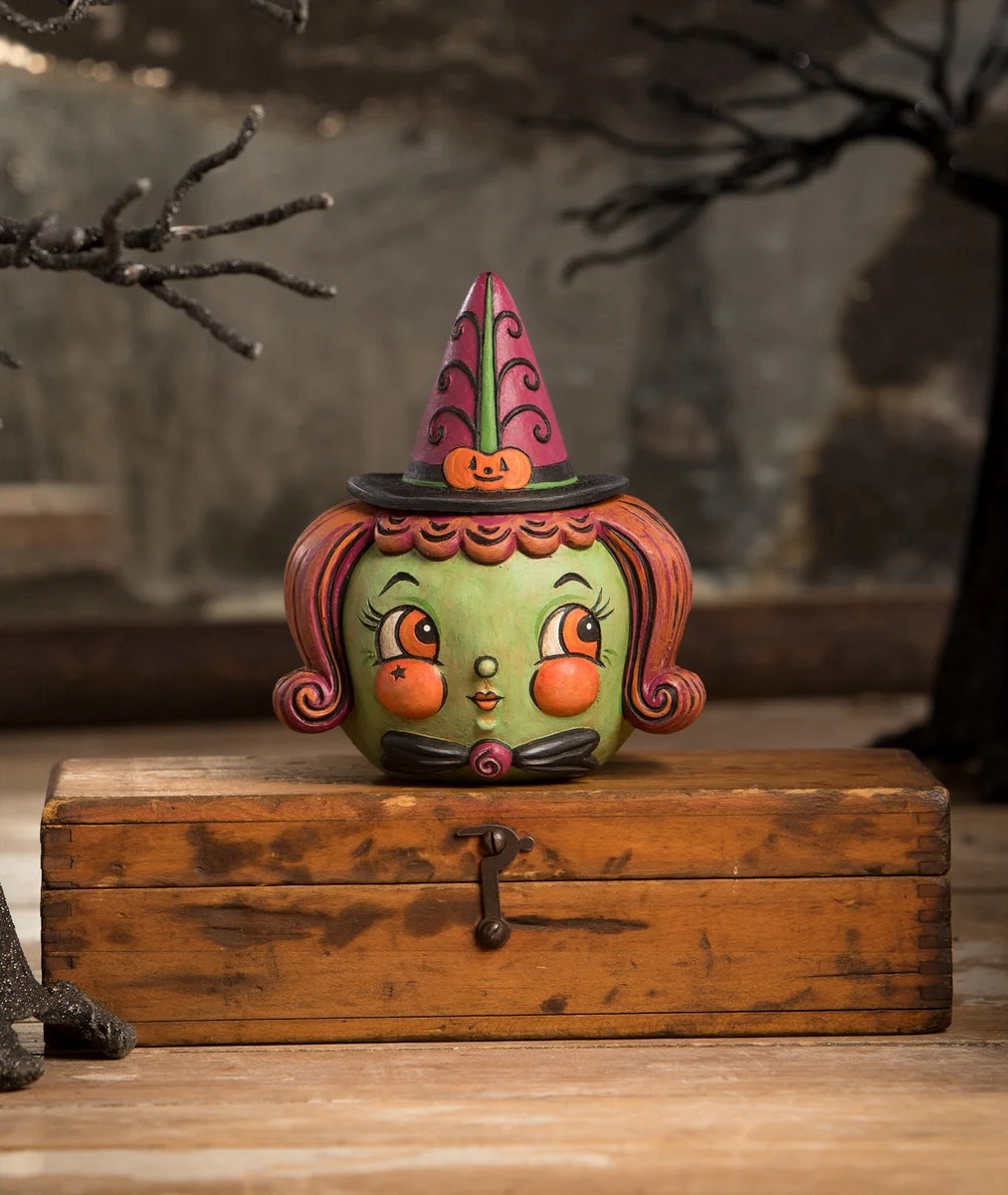 Hagatha Hollow Witch Head Container