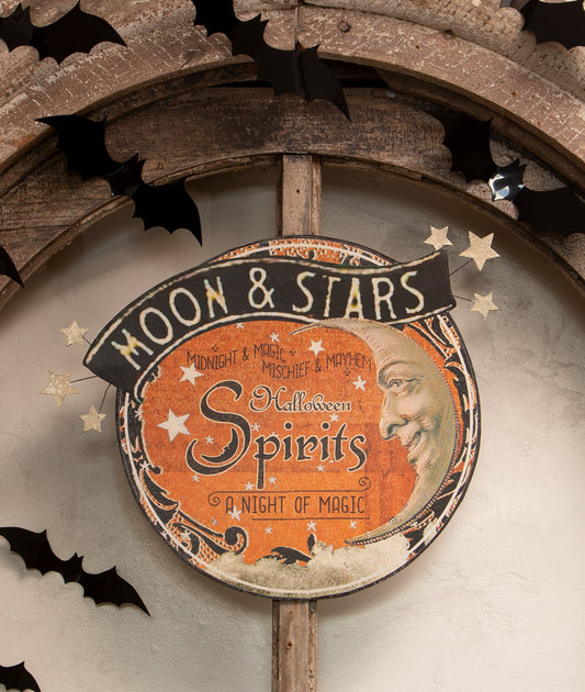 Magic Halloween Spirits Tin Sign