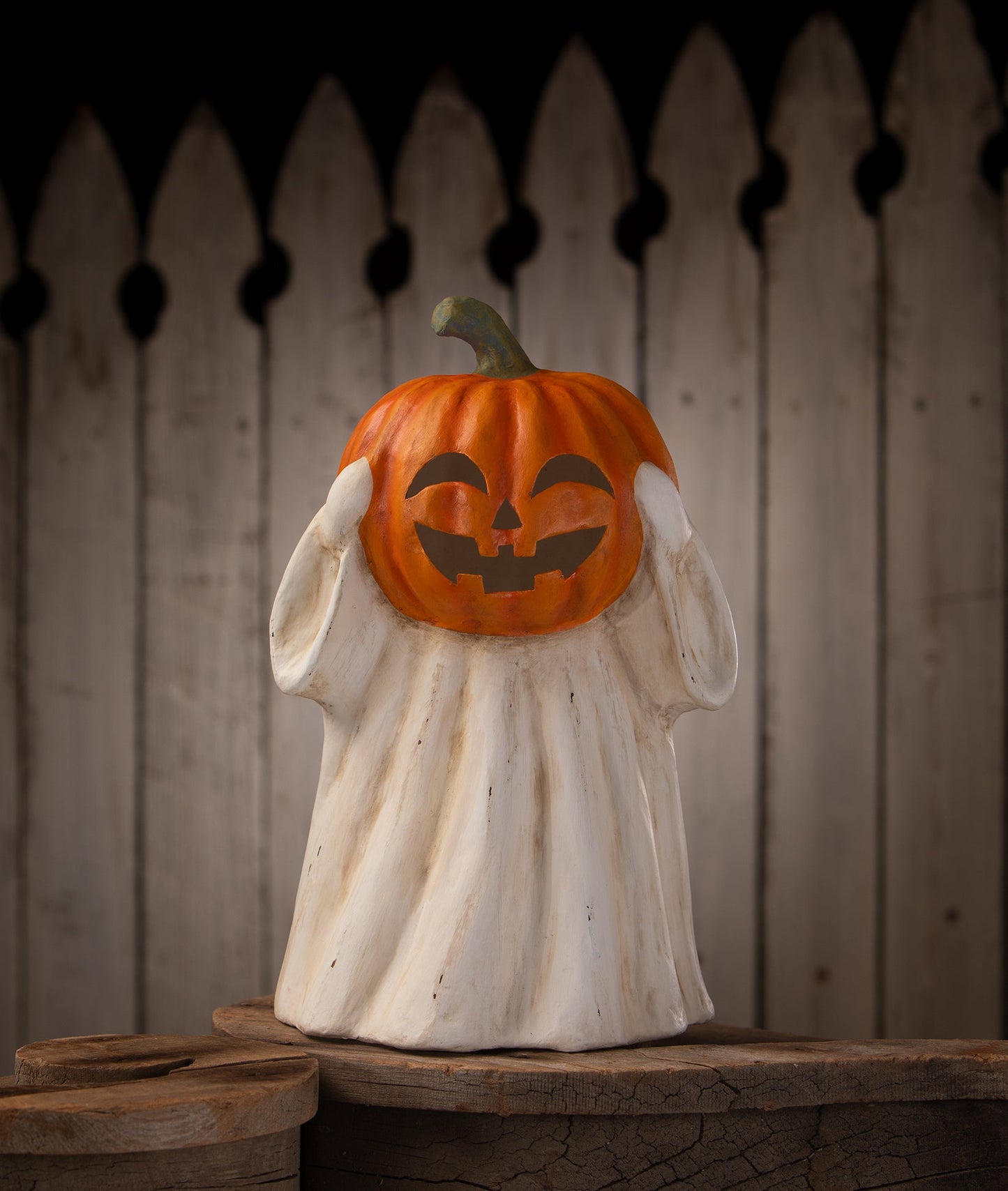 Ghost Jack O'Lantern, paper mache