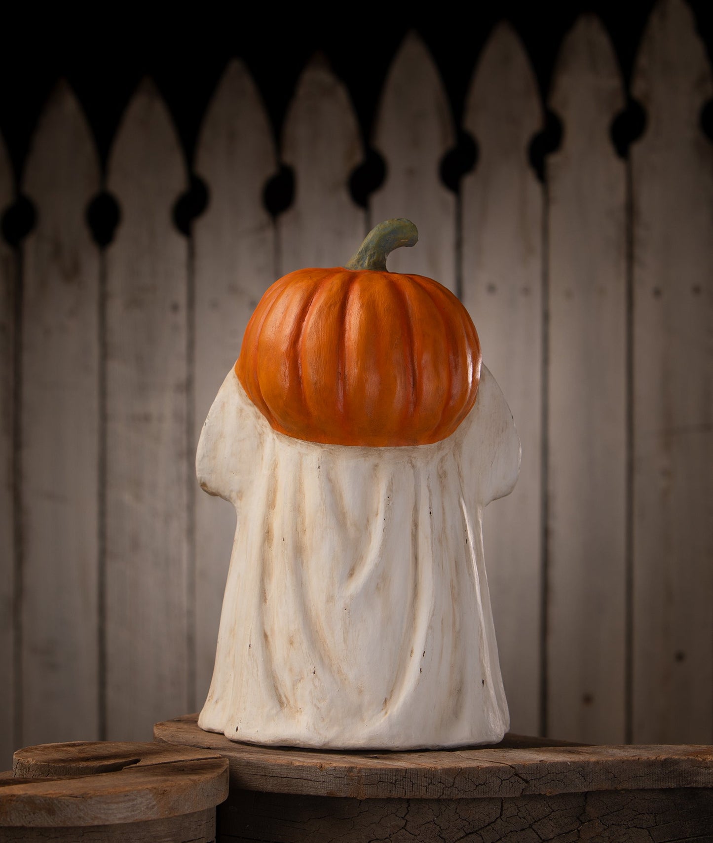 Ghost Jack O'Lantern, paper mache