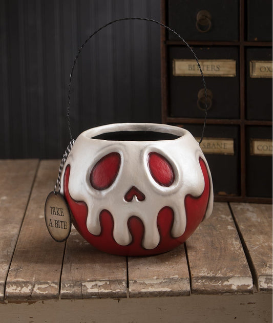 Poison Apple Bucket with White Candy Drip, Large