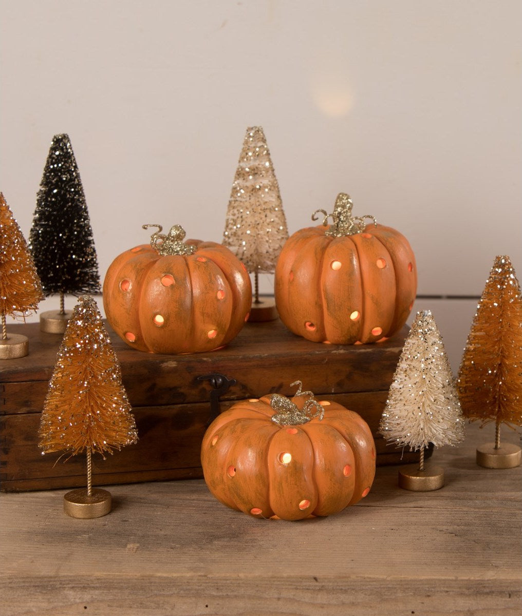 Polka Dot Pumpkin Luminaries