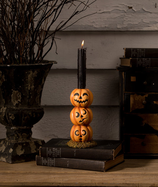 Pumpkin Stack Candlestick Holder