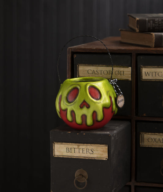 Red Apple Bucket with Green Poison, Small