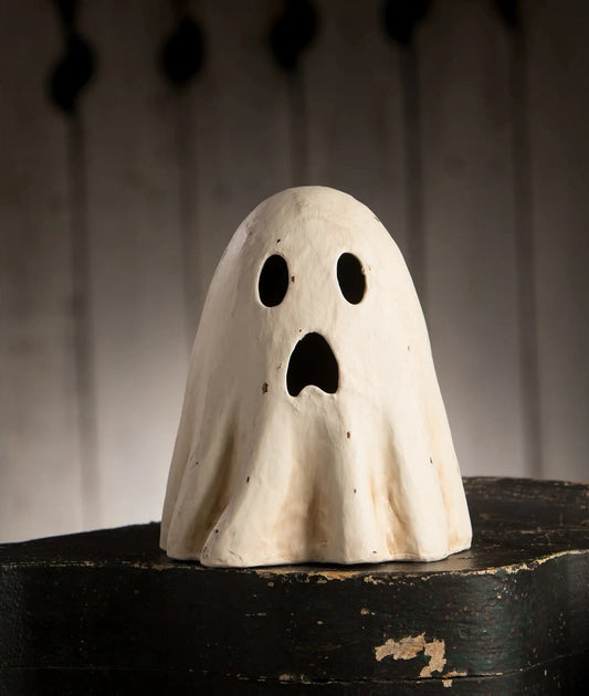 Scared Ghost Luminary, Paper Mache