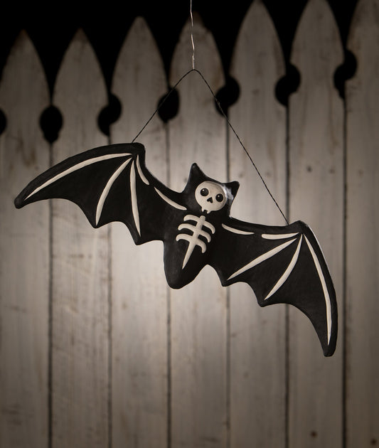 Large Skeleton Bat, Paper Mache