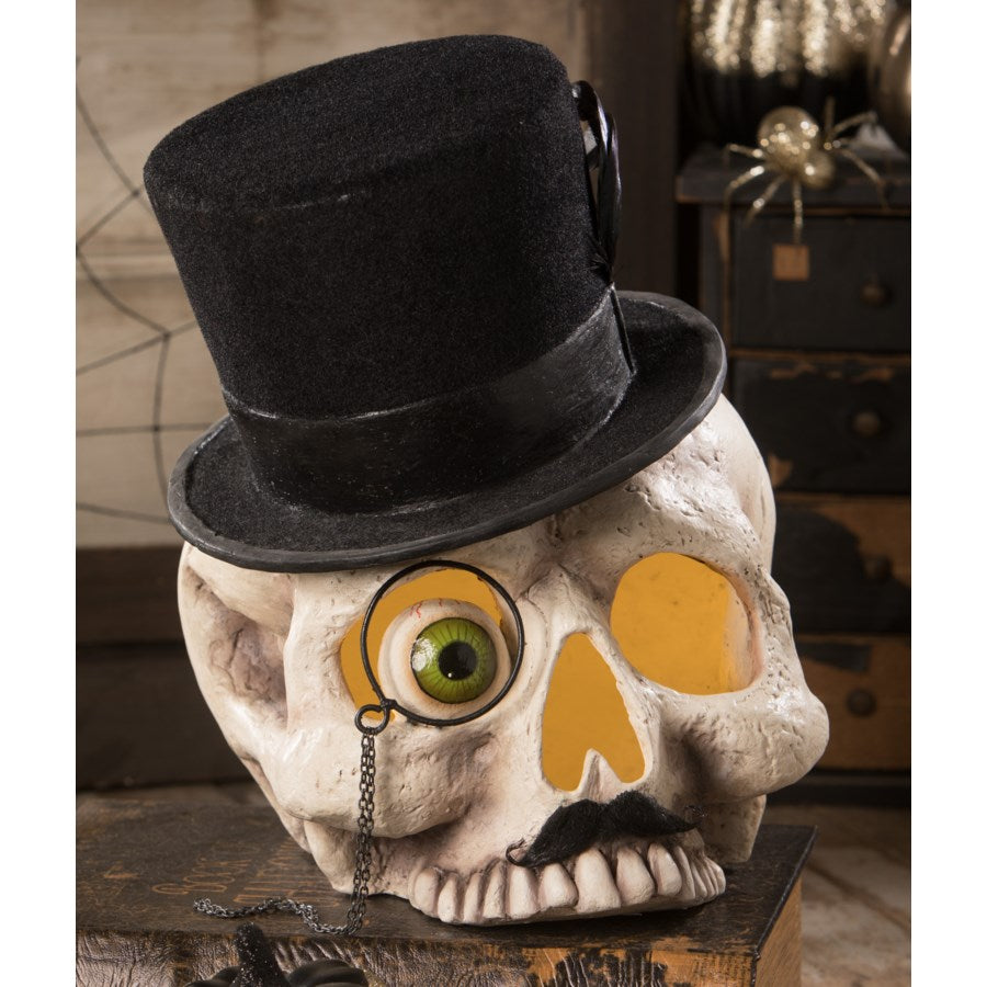 Mr. Skeleton Skull in Top Hat
