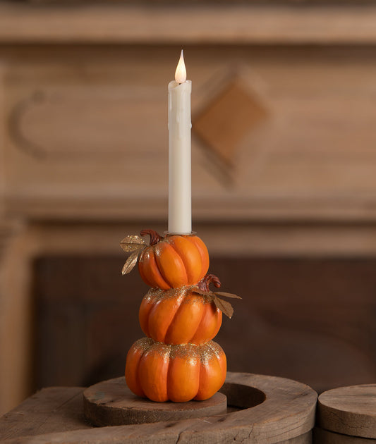 Stack of Pumpkins Candlestick Holder