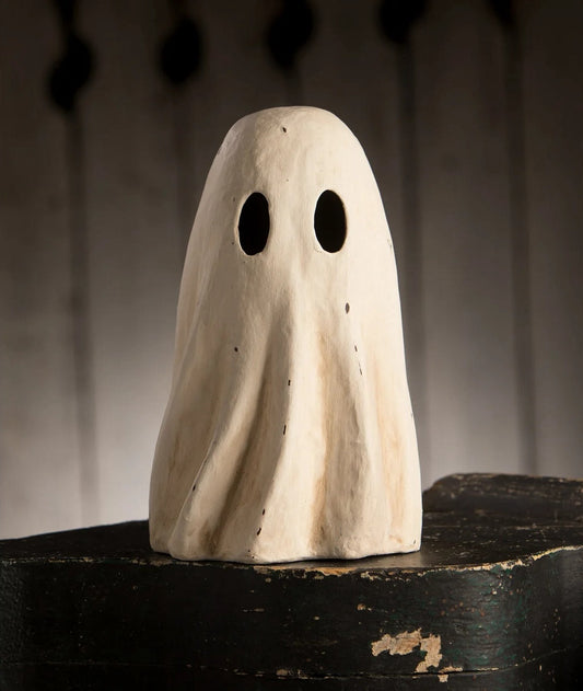 Tall Ghost Luminary, Paper Mache