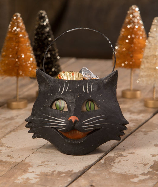 Vintage Sassy Cat Bucket, Small
