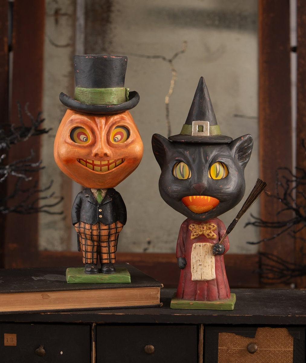 Catrina Wisker Witch Cat Lantern
