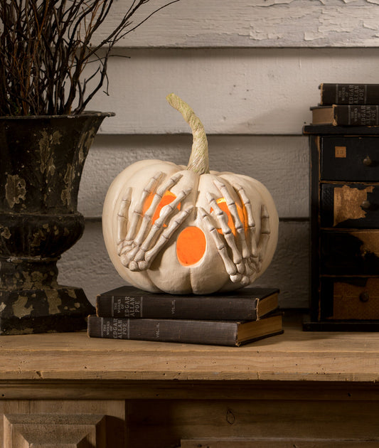 Peek-a-Boo Pumpkin, White